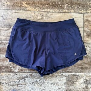2 for $20 sale: Layer 8 navy blue 2-in-1 athletic workout shorts - M
